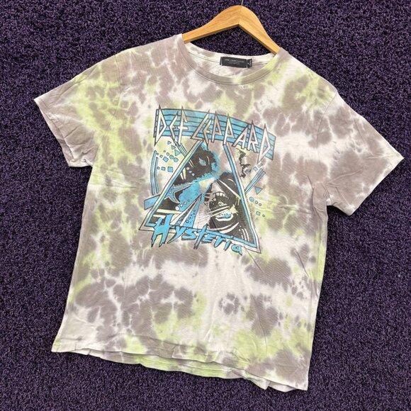 Def Leppard Hysteria Art Heavy Metal Band Tie-Dye T-Shirt M - Picture 3 of 4